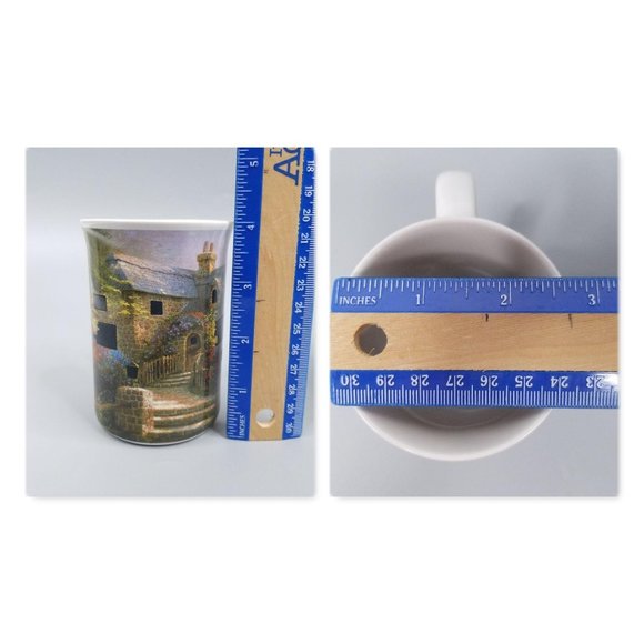 Thomas Kinkade Lilac Cottage Hollyhock House Mugs - Picture 9 of 9